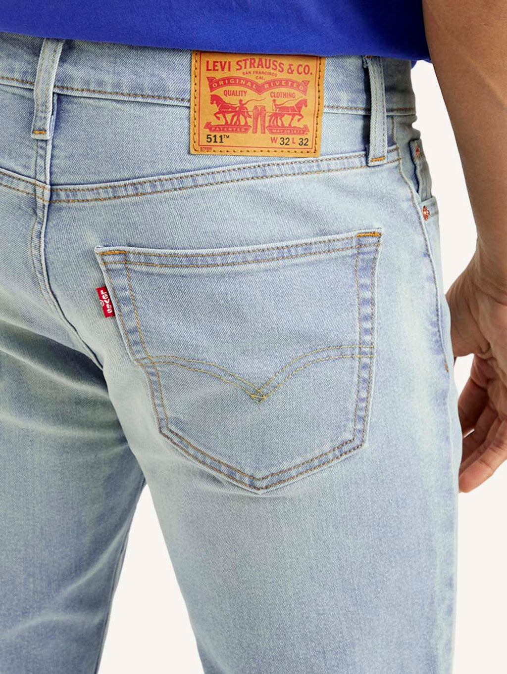 Men's 511 Light Blue Slim Fit Mid Rise Jeans