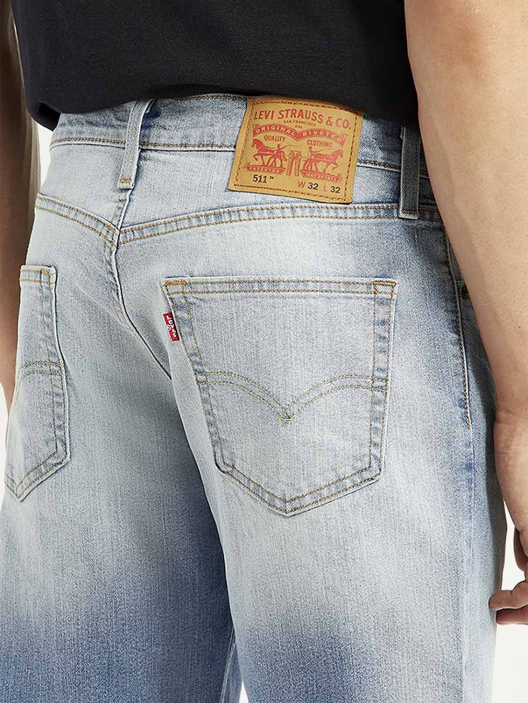 Men's 511 Light Blue Slim Fit Mid Rise Jeans