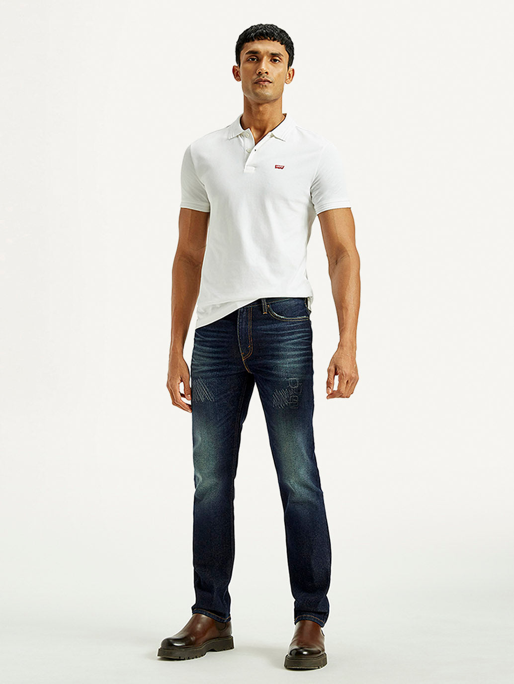 Men's Tinted 511 Dark Indigo Slim Fit Mid Rise Jeans