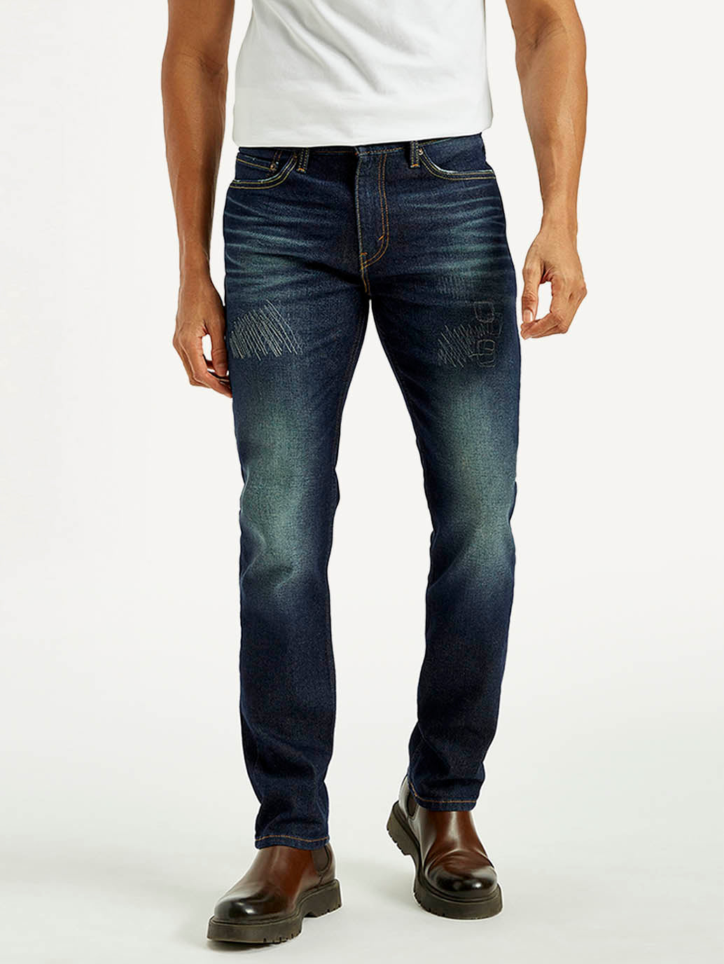 Men's Tinted 511 Dark Indigo Slim Fit Mid Rise Jeans
