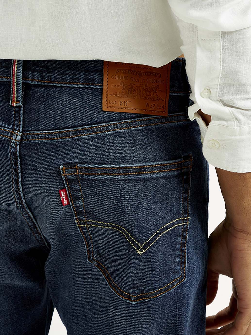 Men's 511 Indigo Slim Fit Mid Rise Selvedge Jeans