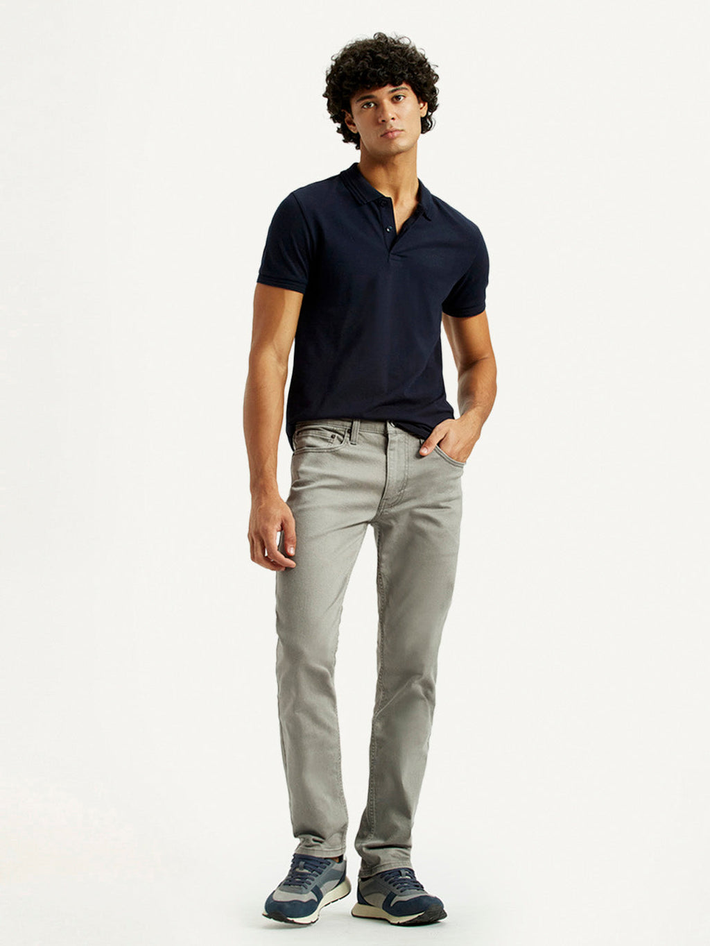 Men's 511 Grey Overdyed Slim Fit Mid Rise Jeans