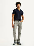 Men's 511 Grey Overdyed Slim Fit Mid Rise Jeans
