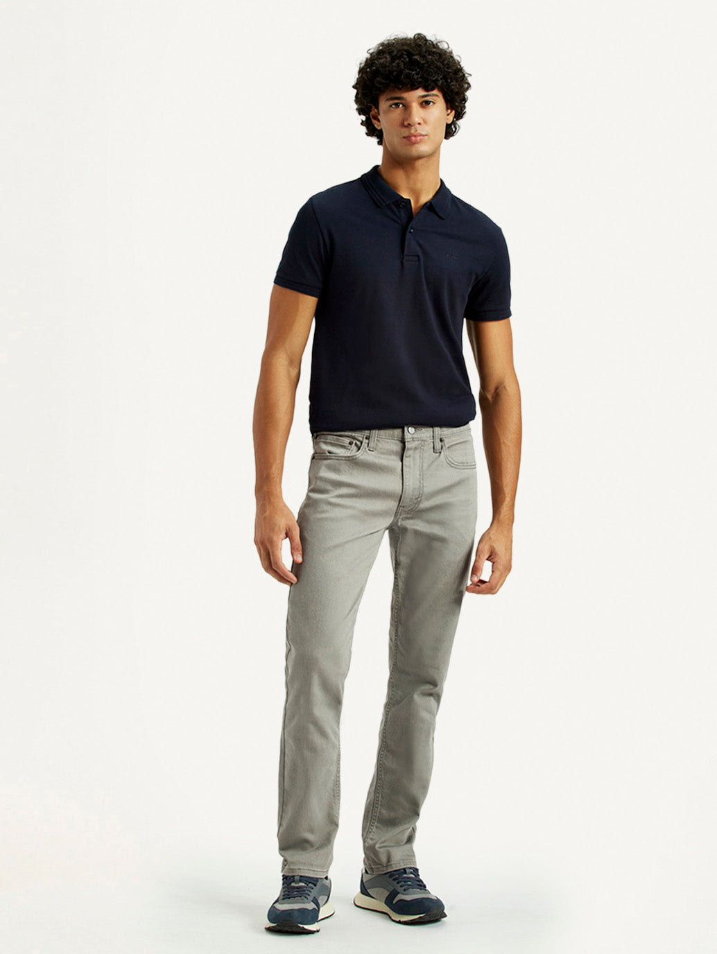 Men's 511 Grey Overdyed Slim Fit Mid Rise Jeans