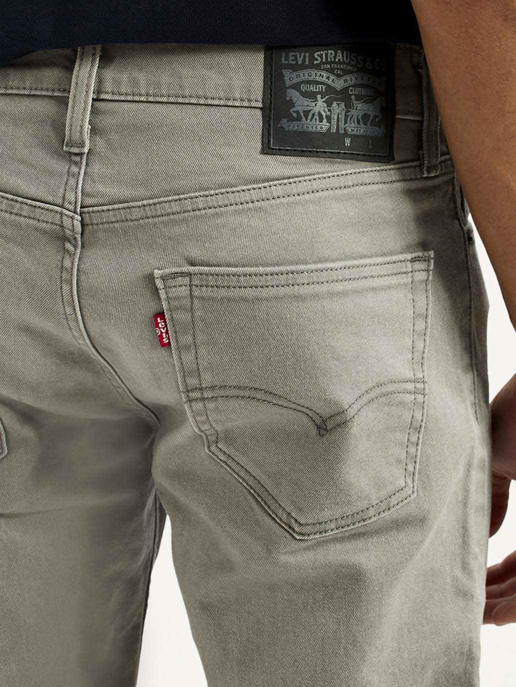 Men's 511 Grey Overdyed Slim Fit Mid Rise Jeans