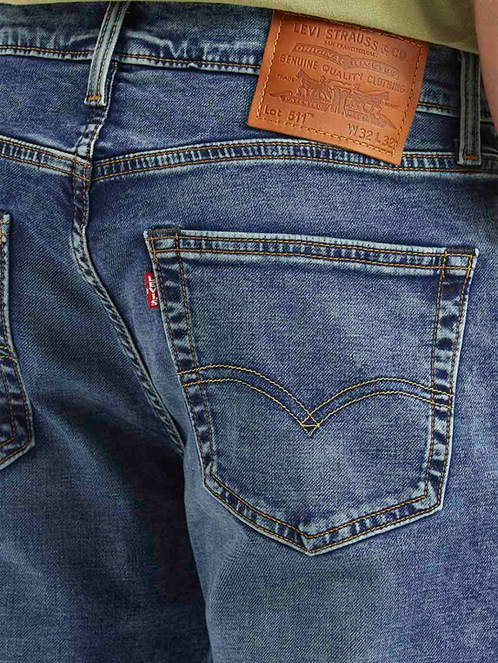 Men's 511 Blue Slim Fit Mid Rise Jeans