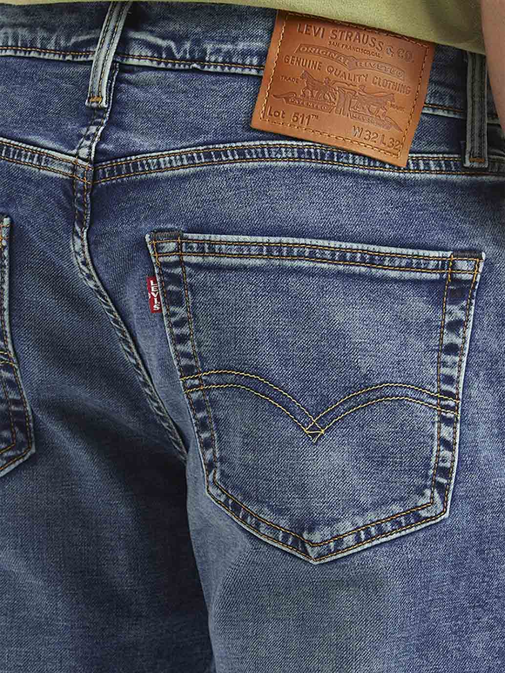 Men's 511 Blue Slim Fit Mid Rise Jeans