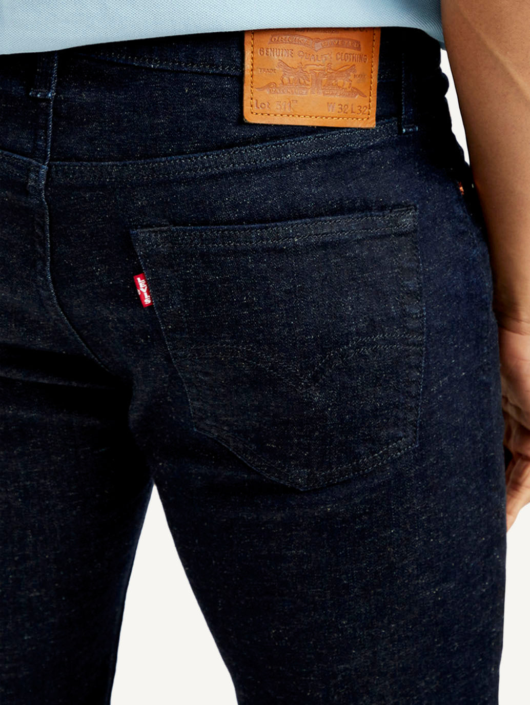 Men's 511 Dark Blue Slim Fit Mid Rise Linen Jeans