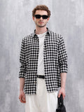 Seersucker Micro Checks Shirt | Black