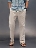 Peached Cotton Straight Fit Trouser | Beige