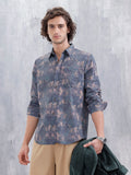 Floral Aop Printed Spread Collar Shirt | Multicolor