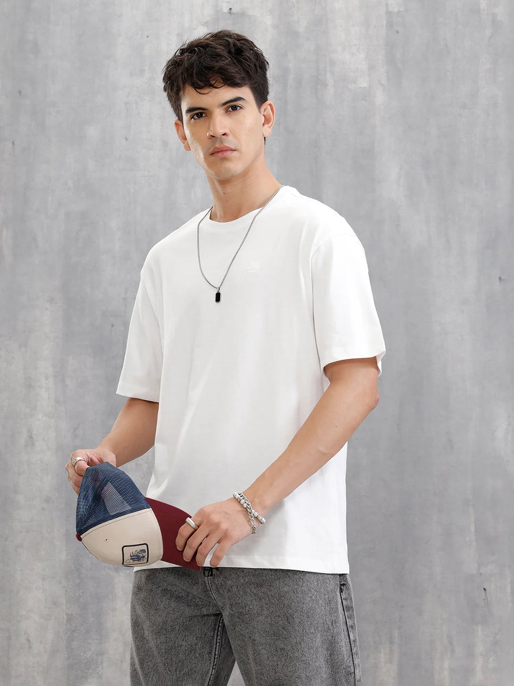 Solid Oversized T-Shirt | White
