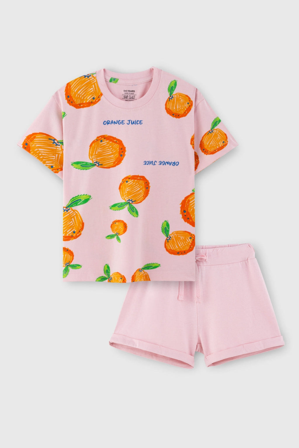 Oranges in Spring Shorts Set