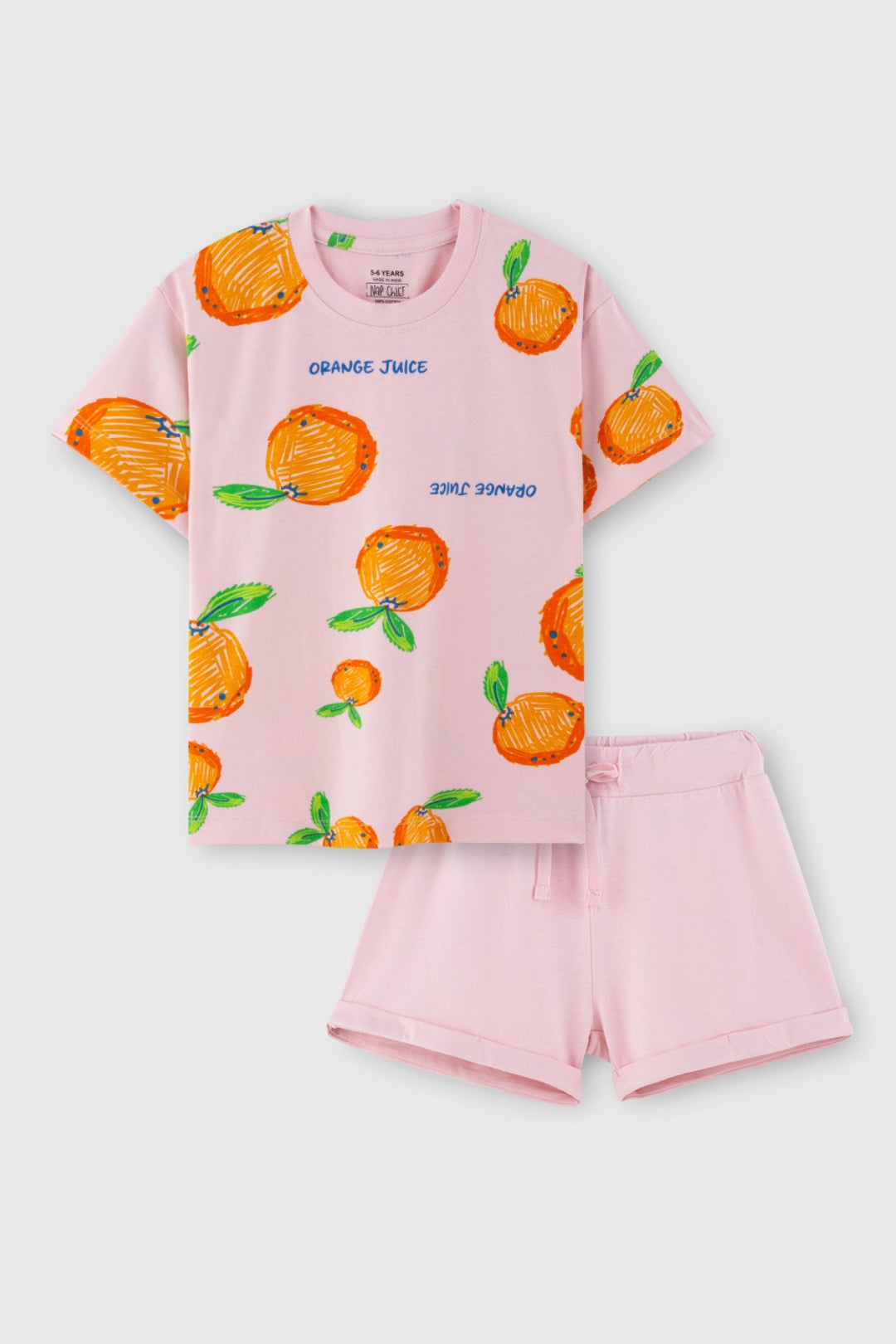 Oranges in Spring Shorts Set