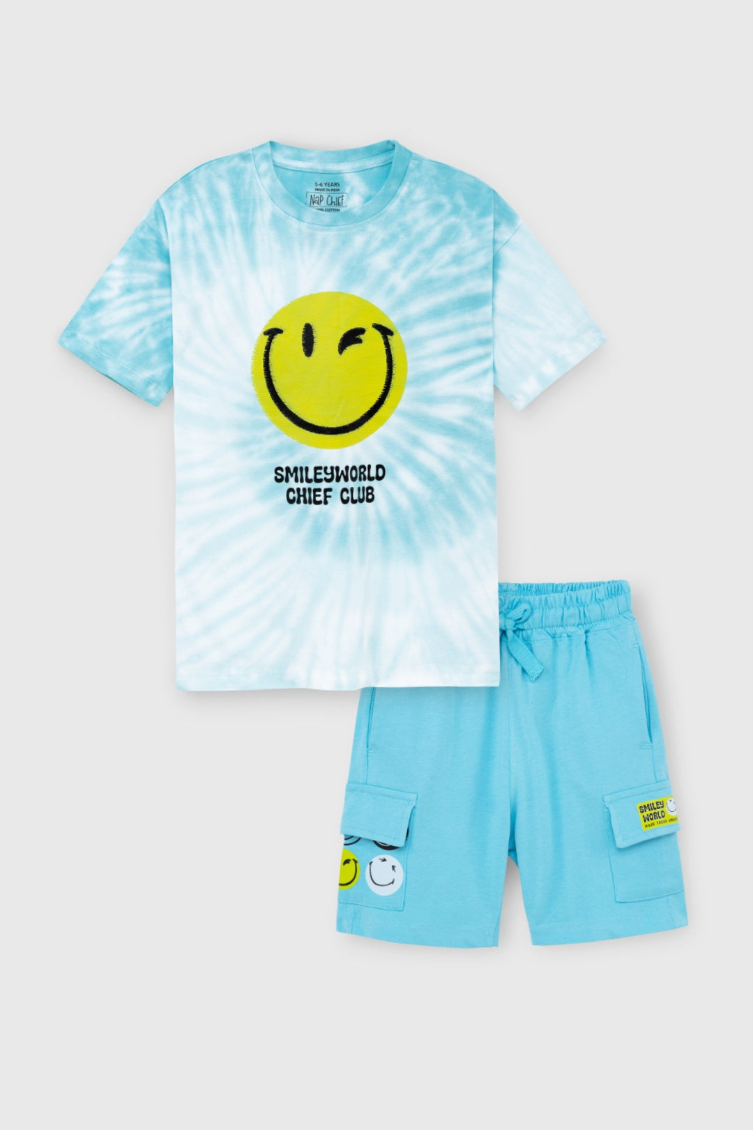 SMILEYWORLD Â® Tie and Dye Chief Club Co-Ord Set