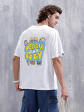 Casual Men’s Oversized T-Shirt Featuring Netflix | White