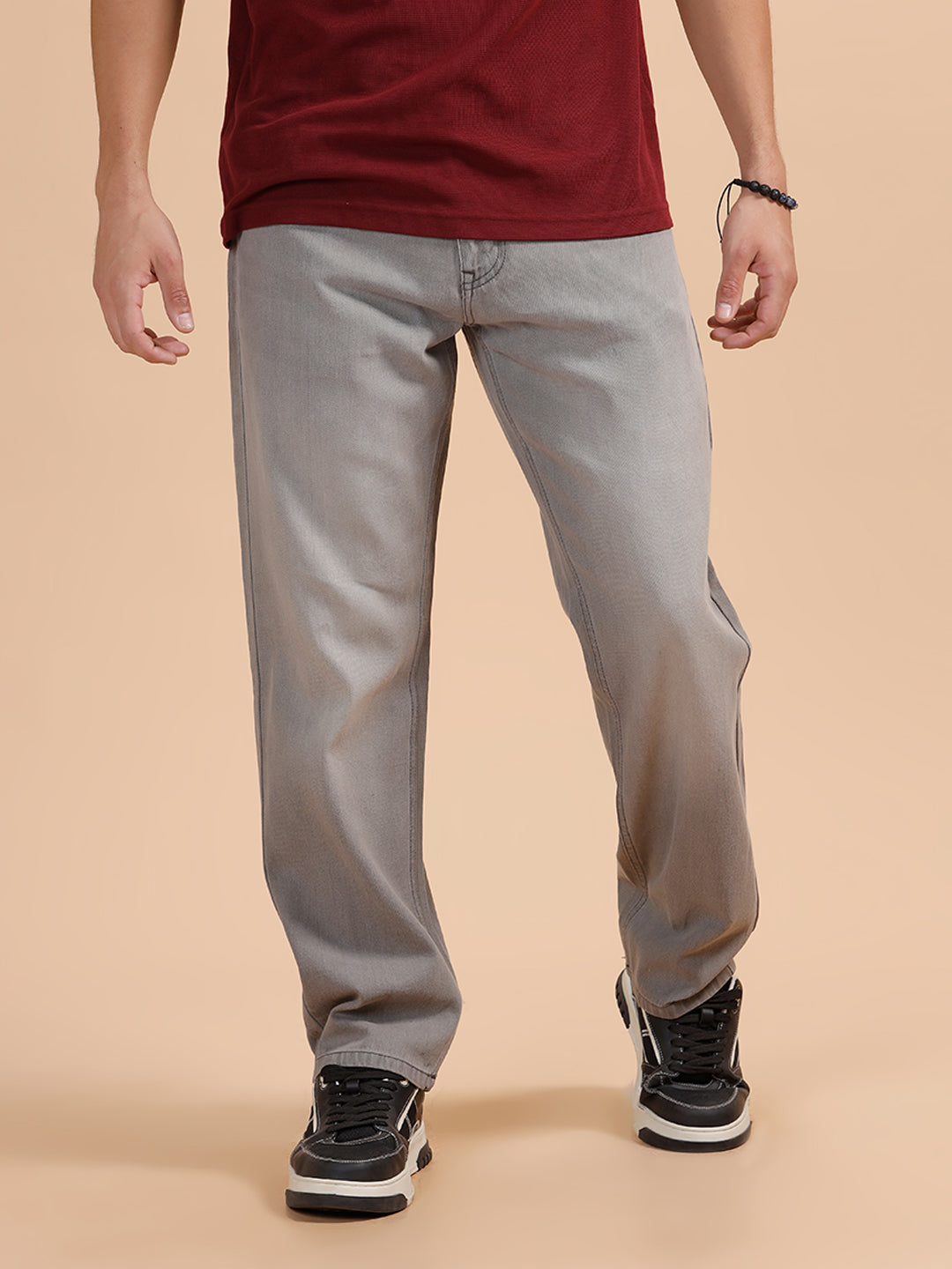 Heavy Fade Anti Fit Jeans| Grey