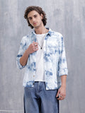 Ice Cloud Wash Slim Fit Denim Shirt | Blue