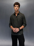 Men's Slim Fit Casual Shirt  |  Dark Green
