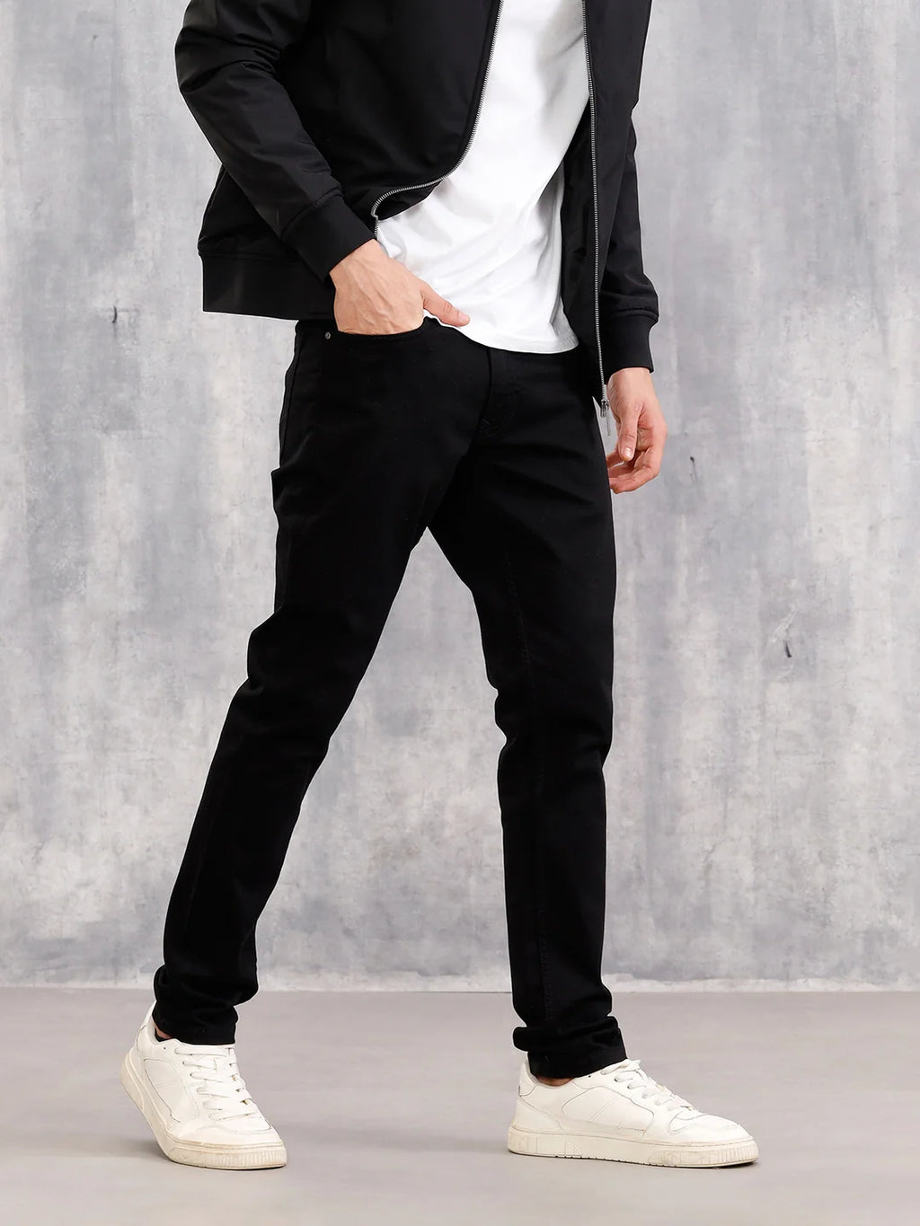 Slim Fit Stay Black Jeans  |  Black