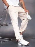 Men's Straight fit Knit Jogger | Beige