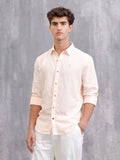 Solid Pure Cotton Shirt | Beige