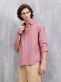 Solid 100%Cottom Slim Fit Shirt | Pink