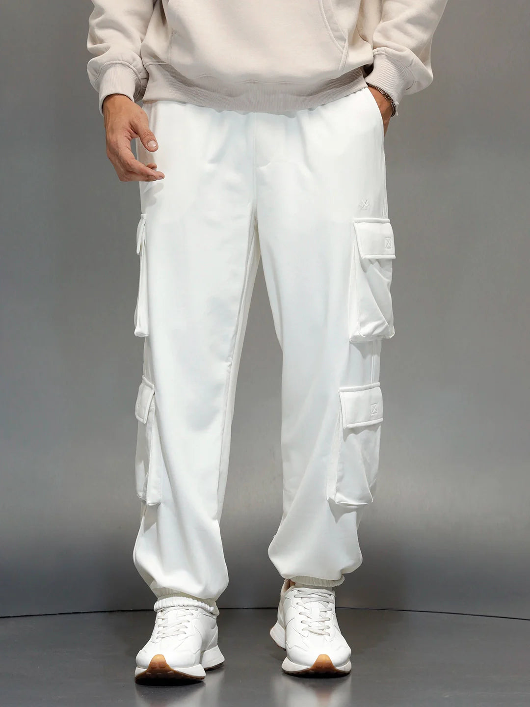 Casual Utility Pocket Joggers for Men | Off White