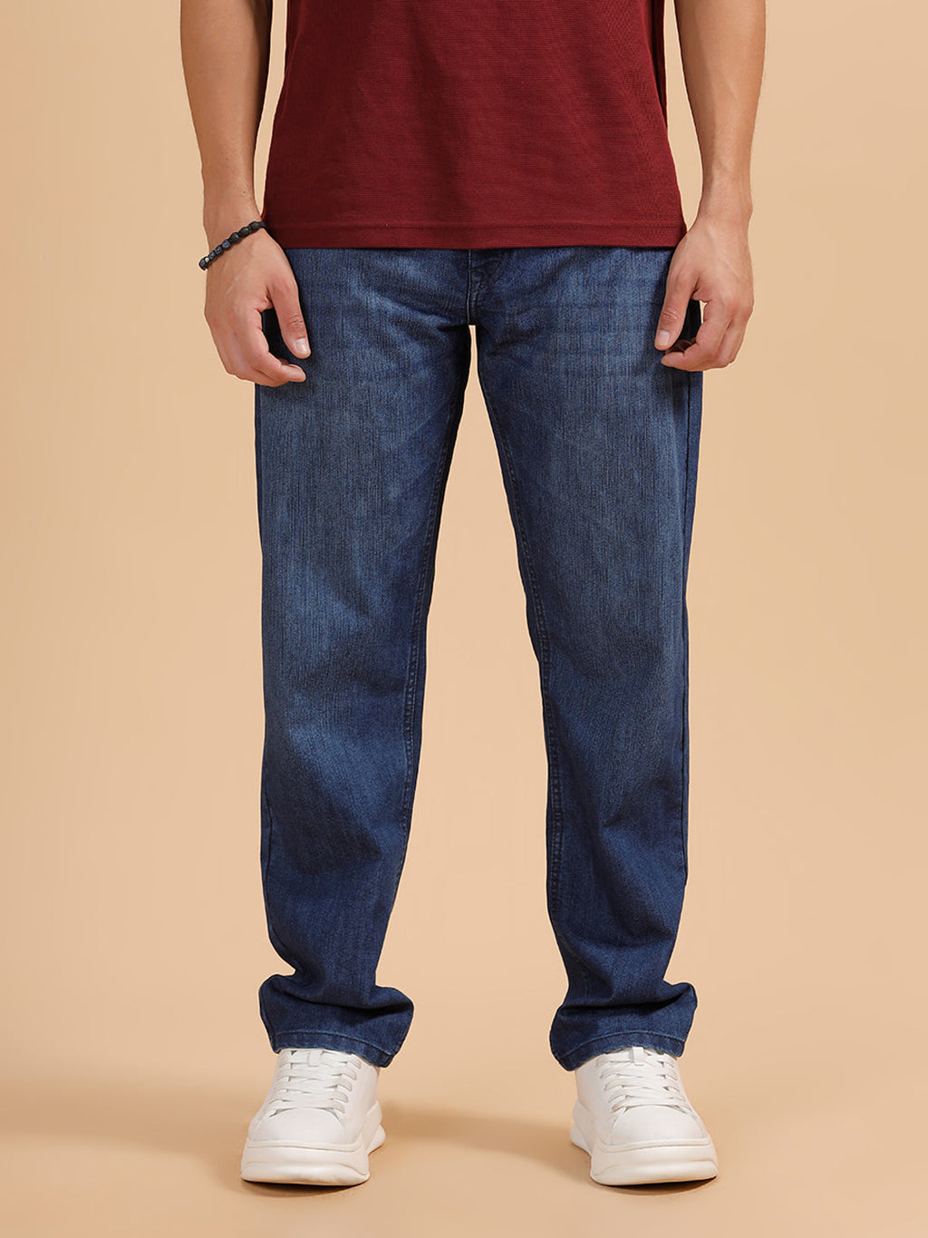 Heavy Fade Anti Fit Jeans | Dark Blue