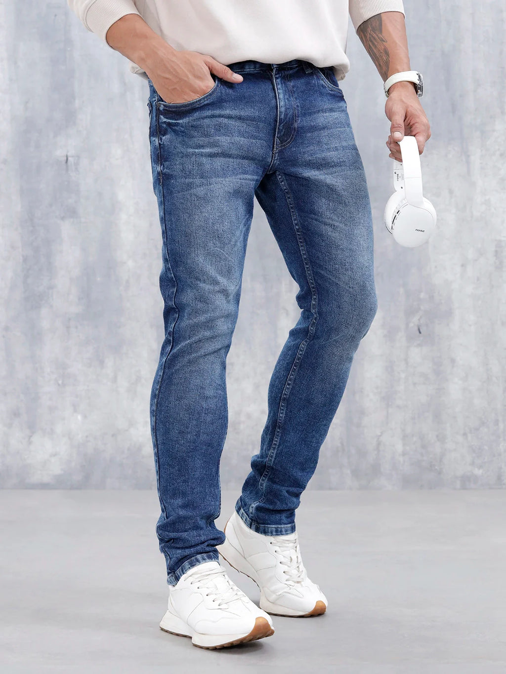 Men's Casual Slim Fit Jeans  | Dark Blue