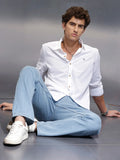 Men's Slim Fit Casual Shirt  |  White