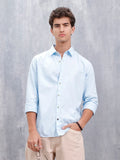 Men Casual Slim Fit Shirt | Light Blue