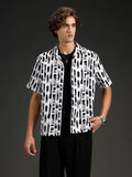 Wrogn All-Over-Printed Resort Collared Shirt | White