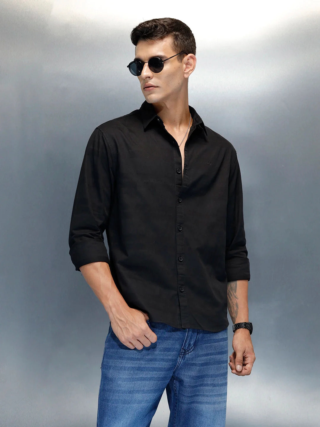 Men's Casual Comfort Fit Shirt | Black