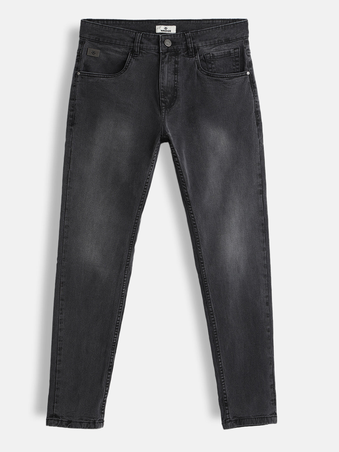 Light Fade Skinny Crop Jeans | Dark Grey