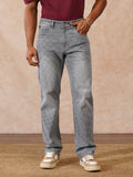 Laser Print Anti Fit Jeans | Grey