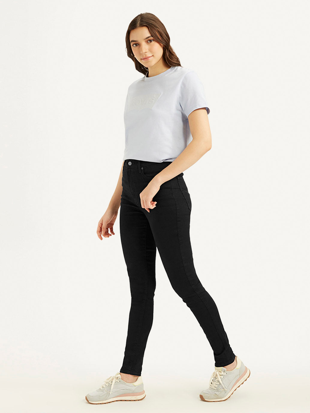 Women's Black Mile High Skinny Fit High Rise Jeans