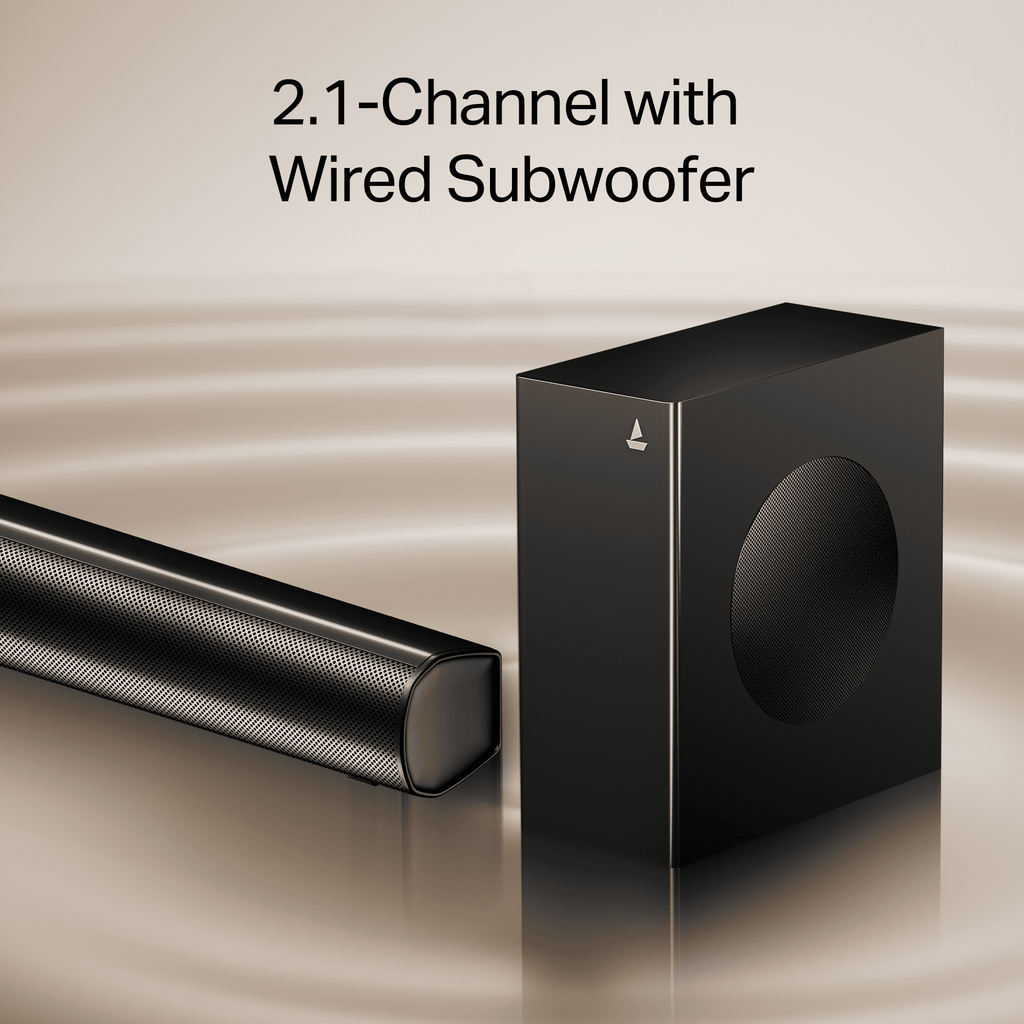 boAt Aavante Pulse | 120W 2.1 Channel Soundbar with Bluetooth v5.4, EQ Modes & Master Remote