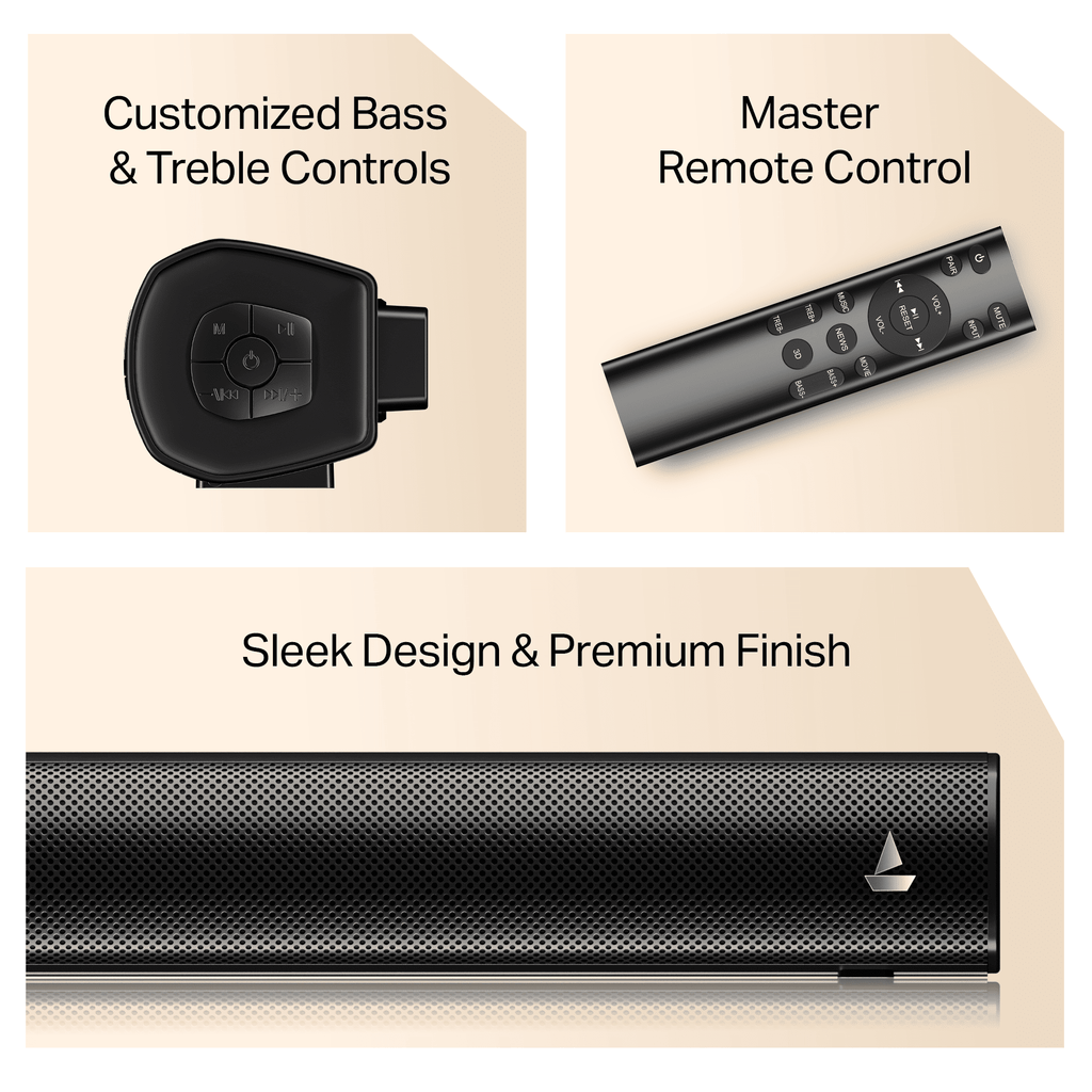 boAt Aavante Pulse | 120W 2.1 Channel Soundbar with Bluetooth v5.4, EQ Modes & Master Remote