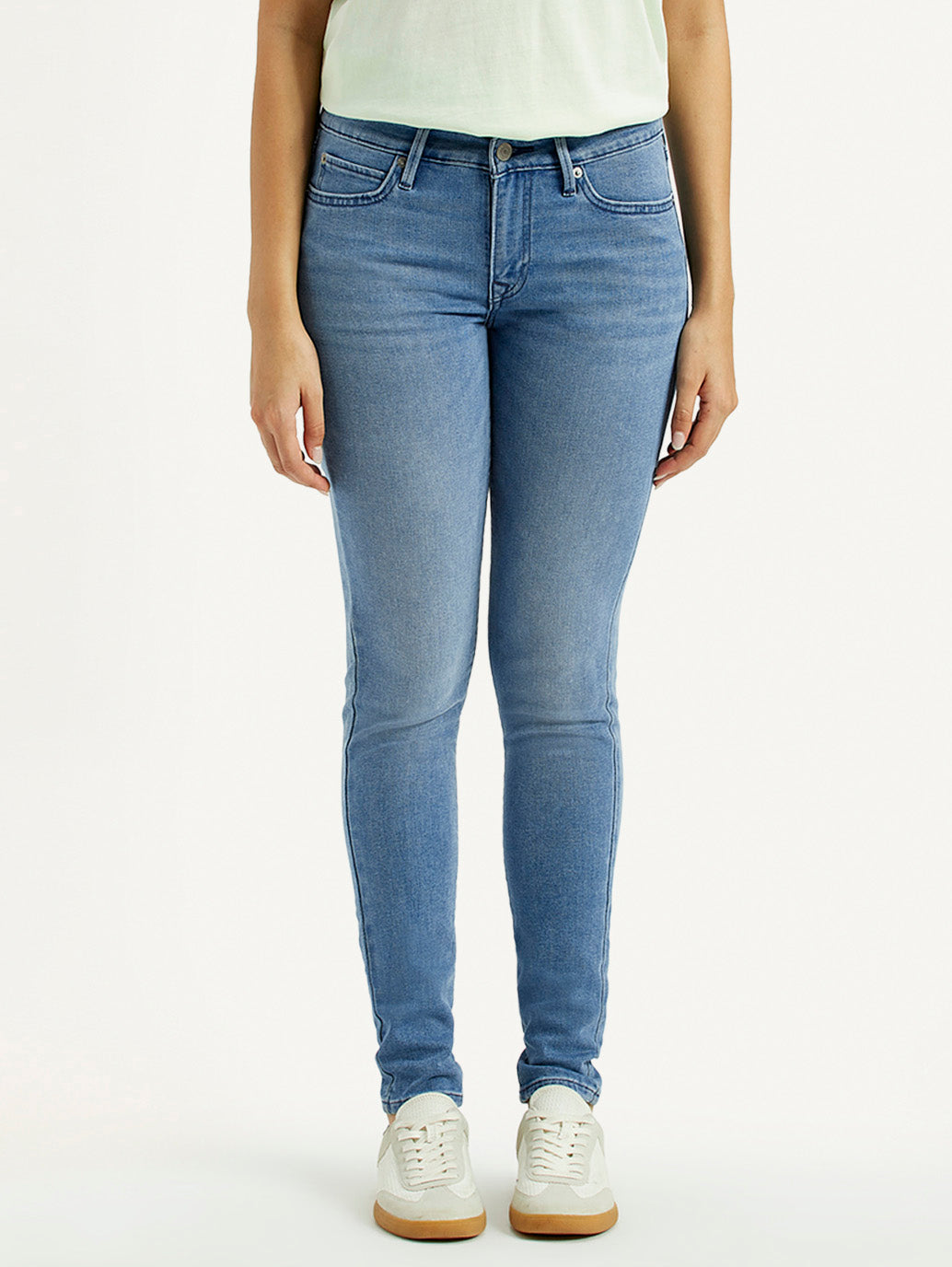 Women's 711 Med Indigo Skinny Fit Mid Rise Jeans