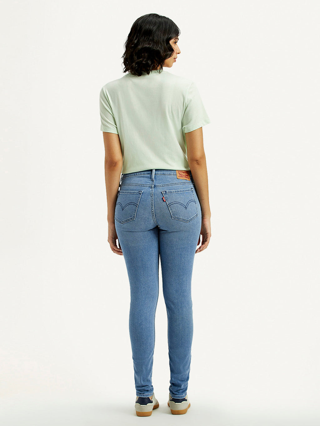 Women's 711 Med Indigo Skinny Fit Mid Rise Jeans