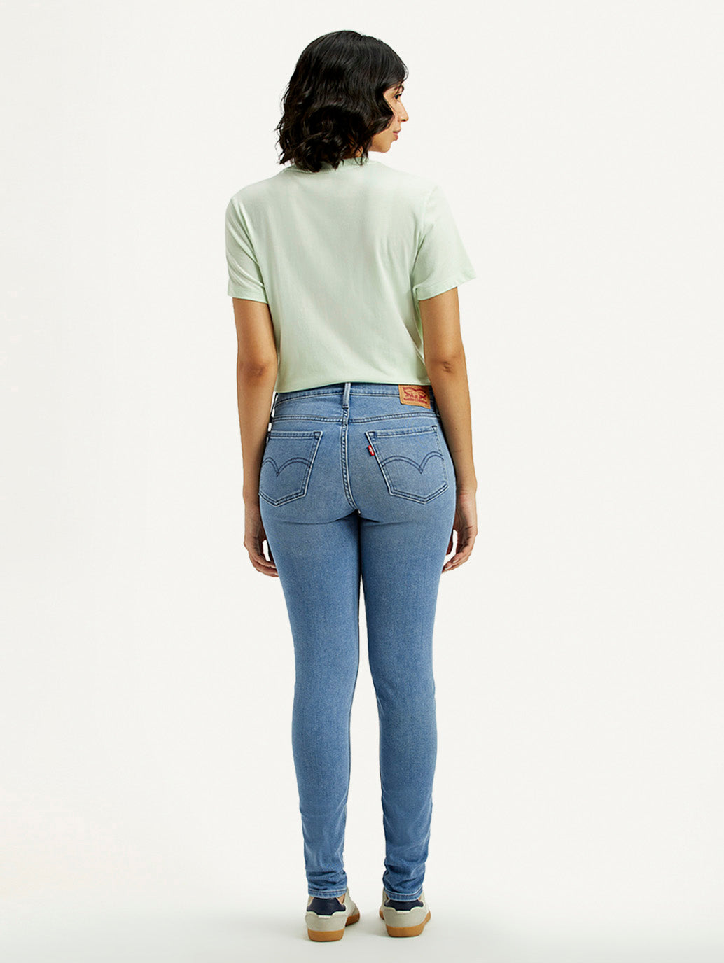 Women's 711 Med Indigo Skinny Fit Mid Rise Jeans