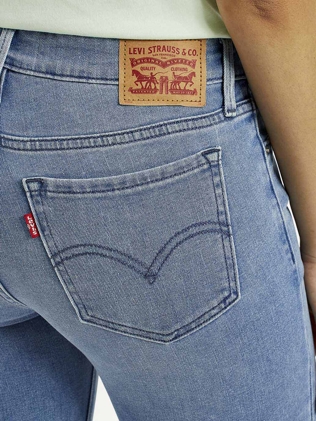 Women's 711 Med Indigo Skinny Fit Mid Rise Jeans