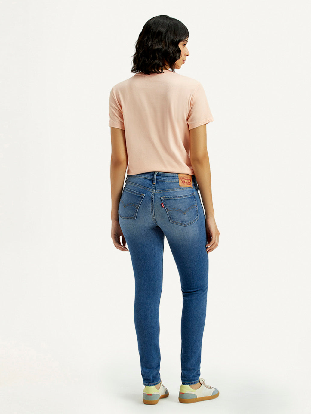 Women's 711 Med Indigo Skinny Fit Mid Rise Jeans
