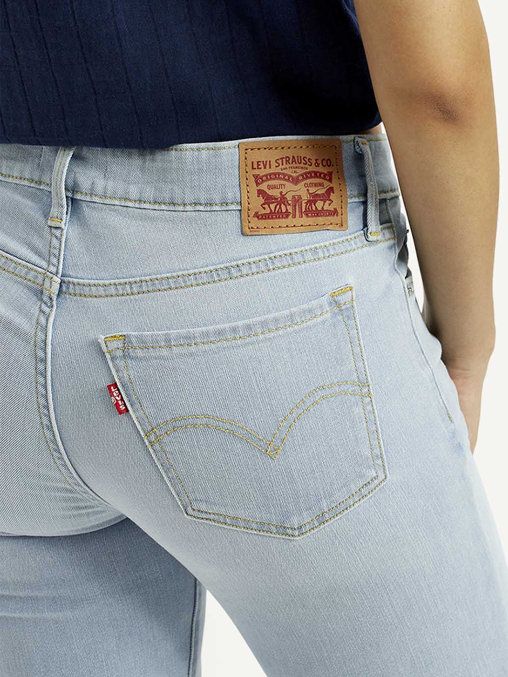 Women's 711 Light Indigo Skinny Fit Mid Rise Jeans