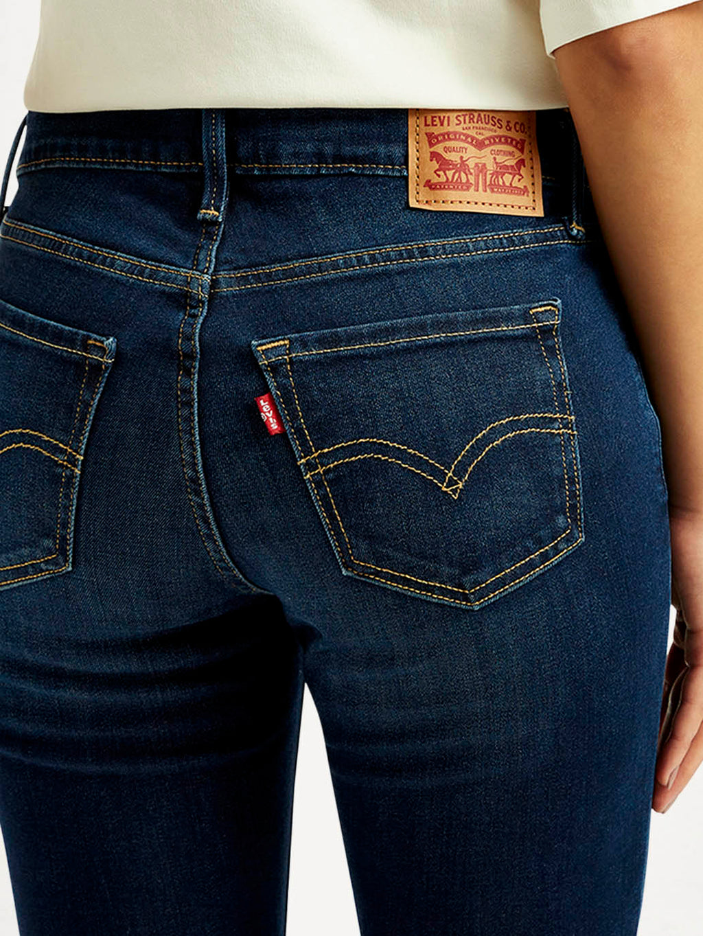 Women's 711 Dark Blue Skinny Fit Mid Rise Jeans