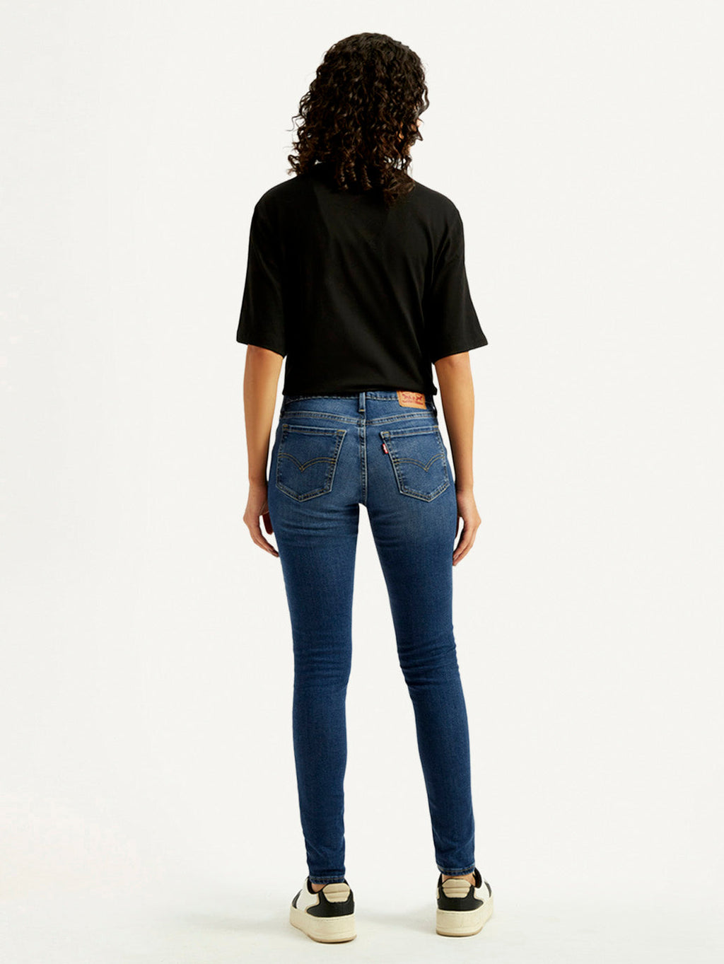 Women's 711 Blue Skinny Fit Mid Rise Jeans