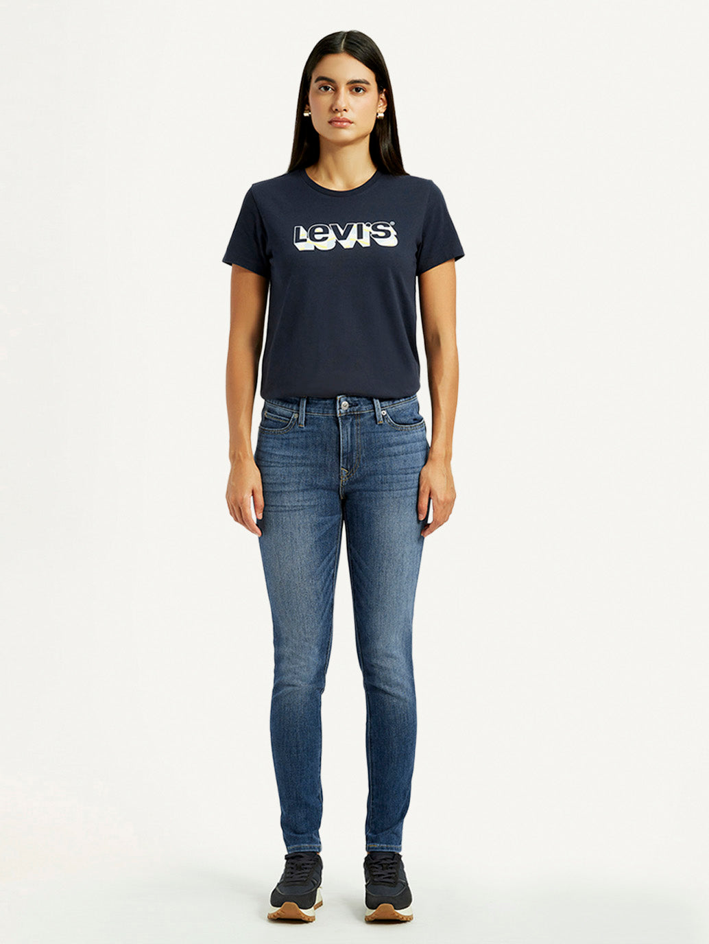 Women's 711 Indigo Skinny Fit Mid Rise Jeans