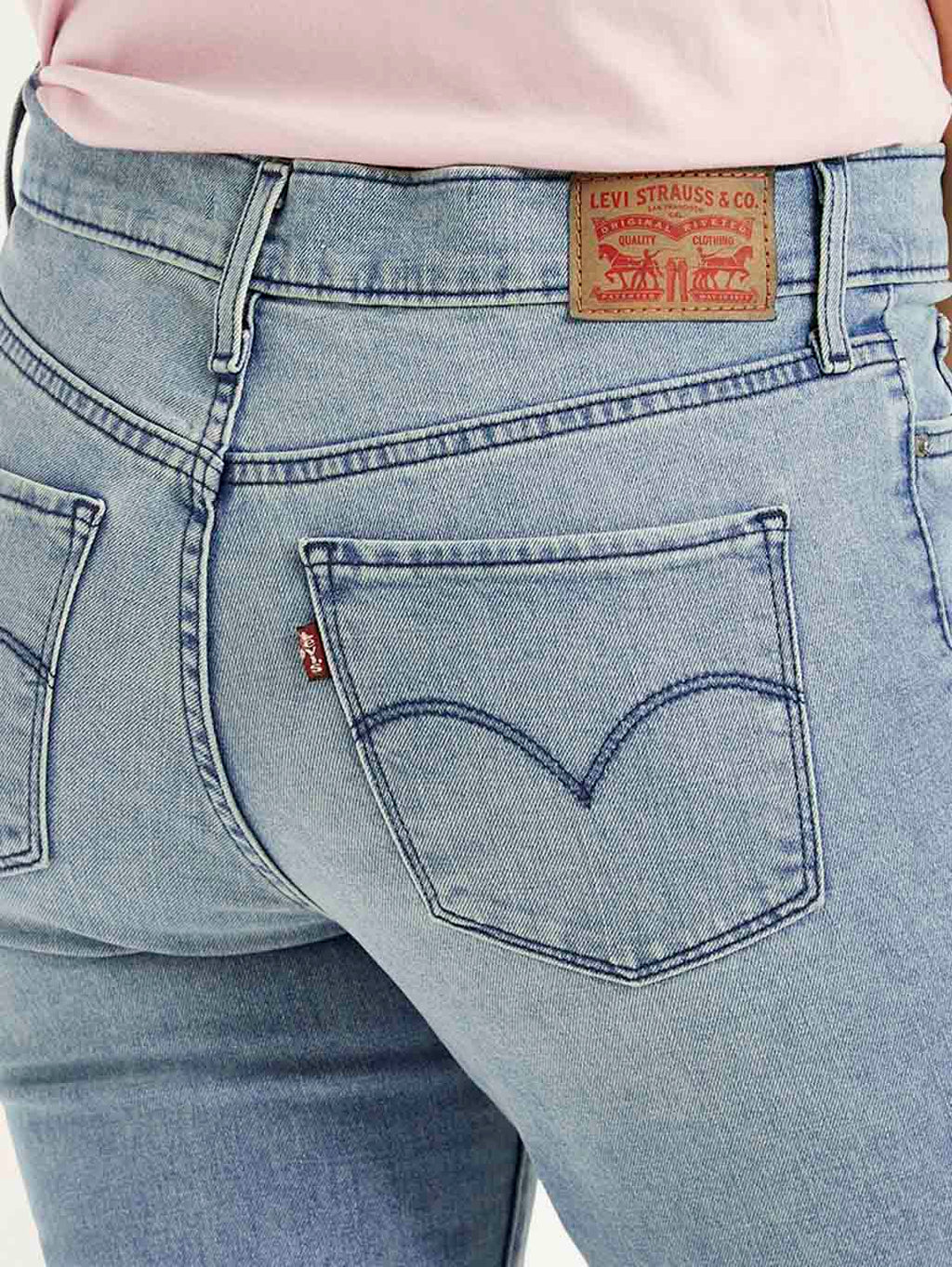 Women's 312 Light Blue Straight Fit Mid Rise Jeans