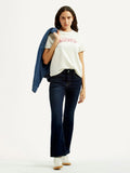 Women's 725 Navy Flared Fit High Rise Jeans